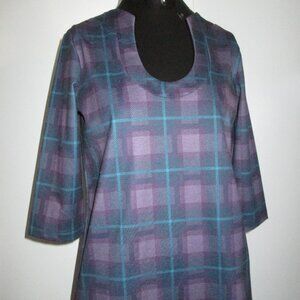 v fish Vera fishbough plaid dress